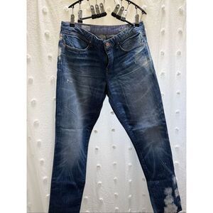 Gap 1969 Always Skinny Woman’s Denim Acid Bleach Distressed Jeans 31/12